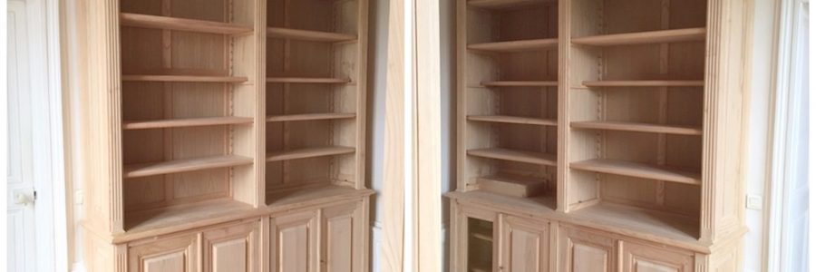 Paire de bibliothèques dans un bureau