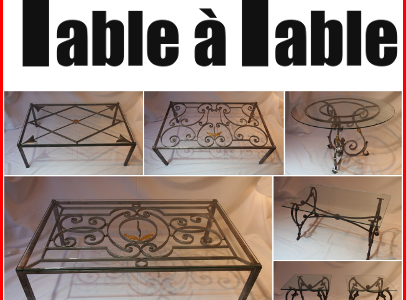 Tables en fer forgé « Tables à Tables »