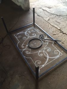 Tables en fer forgé "Tables à Tables"