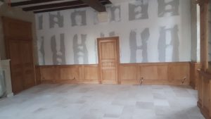 Avancement du chantier dans une demeure en Vendée