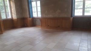 Avancement du chantier dans une demeure en Vendée