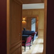 Boiseries hautes et bibliothèques pour un château