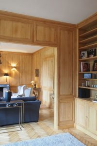 Boiseries hautes et bibliothèques pour un château
