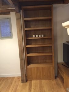 Ensemble de 3 meubles en châtaigner naturel ciré