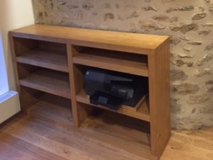 Ensemble de 3 meubles en châtaigner naturel ciré