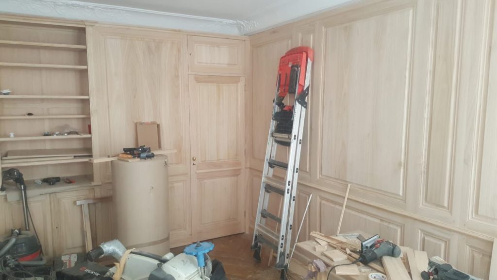 Chantier boiserie brut