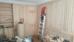 Chantier boiserie brut