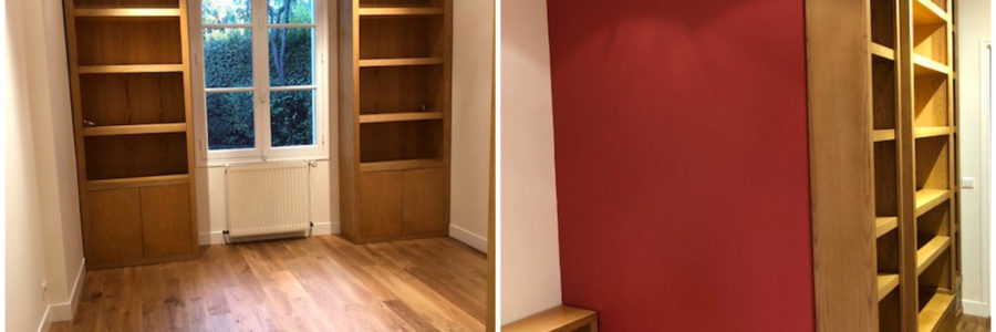 Ensemble de 3 bibliothèques contemporaines pour un bureau
