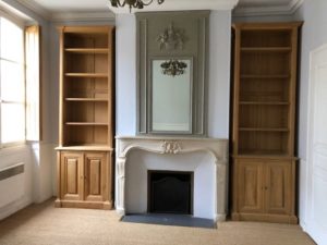 Paire bibliothèque et volets d'intérieur