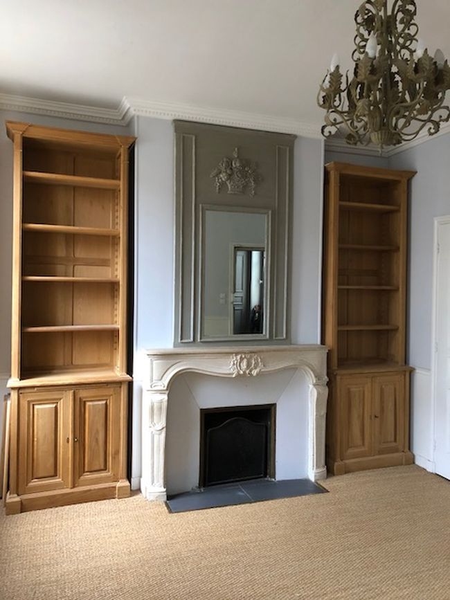 Paire bibliothèque et volets d'intérieur