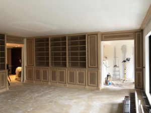 Bibliothèques et cheminée sur mesure