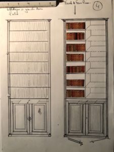 Plan d'agencement dessiné à la main