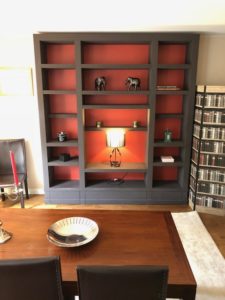 Bibliothèque contemporaine peinte (anthracite et Blazer)