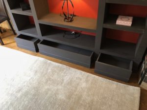 Bibliothèque contemporaine peinte (anthracite et Blazer)