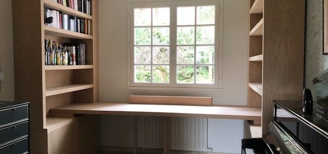 Bibliothèque-bureau contemporain