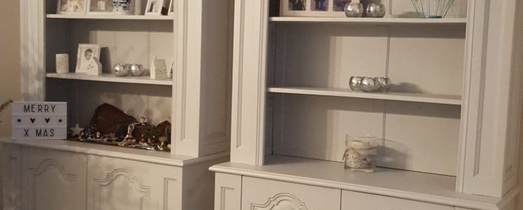 Paire de bibliothèques peintes de style Régence pour un intérieur de Toulon