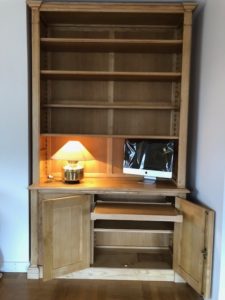 Paire de bibliothèques intemporelles, en bois naturel