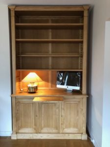 Paire de bibliothèques intemporelles, en bois naturel
