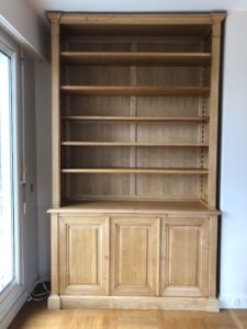 Paire de bibliothèques intemporelles, en bois naturel