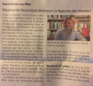 Séance de dédicace avec Béatrice de Vaucorbeil