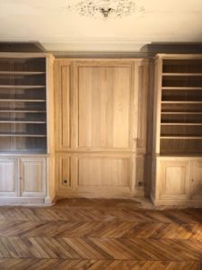 Bibliothèques et Boiseries sur mesure pour un bel appartement du 8ème arrondissement de Paris