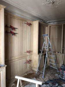 Bibliothèques et Boiseries sur mesure pour un bel appartement du 8ème arrondissement de Paris