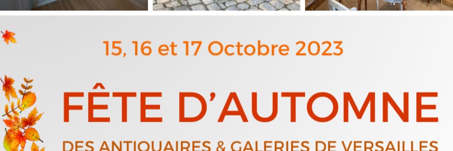 La Fête d’Automne 2023 des Antiquaires et Galeries d’Art du Bailliage et de la Geôle à Versailles