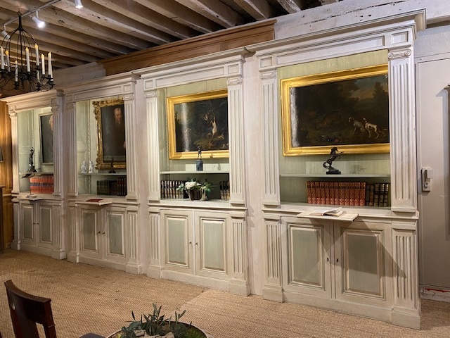 Importante bibliothèque de parquet Neo-classique