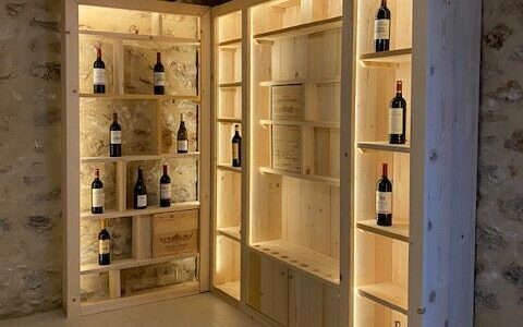 cave à vins, bar de dégustation et billard pour les amateurs de grands crus