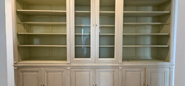 Bibliothèque – vitrine en monocorps pour la décoration d’intérieur d’une entrée
