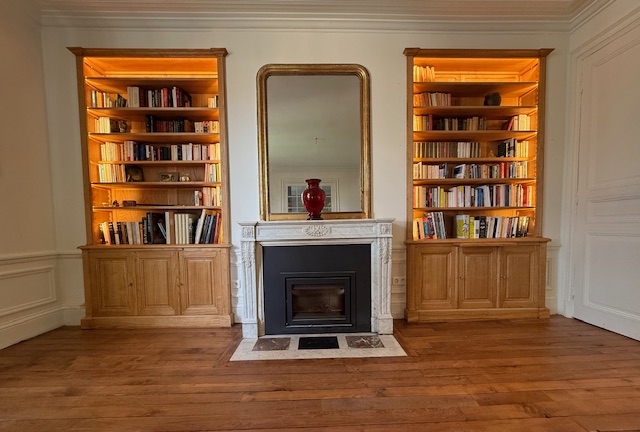 Réalisation d’une paire de bibliothèques encastrées sur-mesure