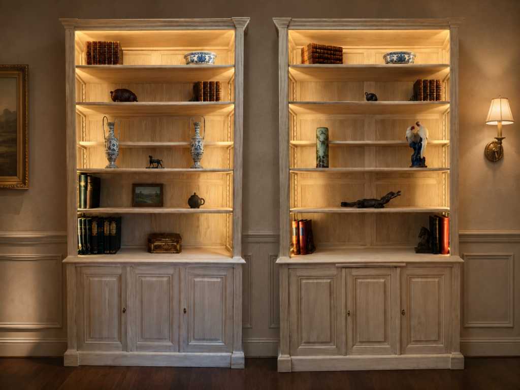 Paire de bibliothèques et enfilade pour une propriété située en Maine-et-Loire